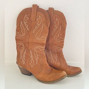 Very Volatile Tan Heeled Boots